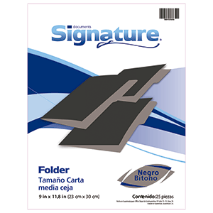 FOLDER NEGRO CARTA 25F