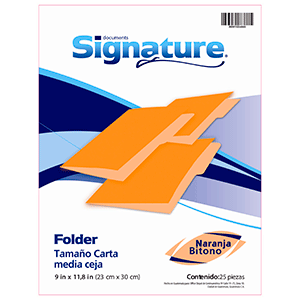 FOLDER NARANJA CARTA 25 F