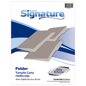 FOLDER GRIS CARTA 25 F