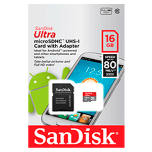 MICRO SDC10 SANDISK ANDROID 16GB+ADAPTADOR