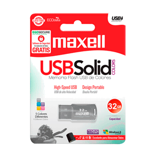 USB MAXELL SOLID 32GB GRIS