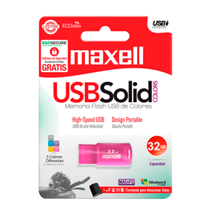USB MAXELL SOLID 32GB ROSA USB MAXELL SOLID 32GB ROSA