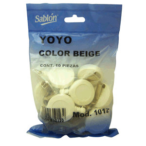 BOLSA  C/10 YOYOS RETRACTILES BEIGE