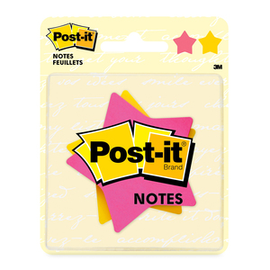 POST-IT NOTAS ADHESIVAS DISEÑO ESTRELLA, 2 PADS