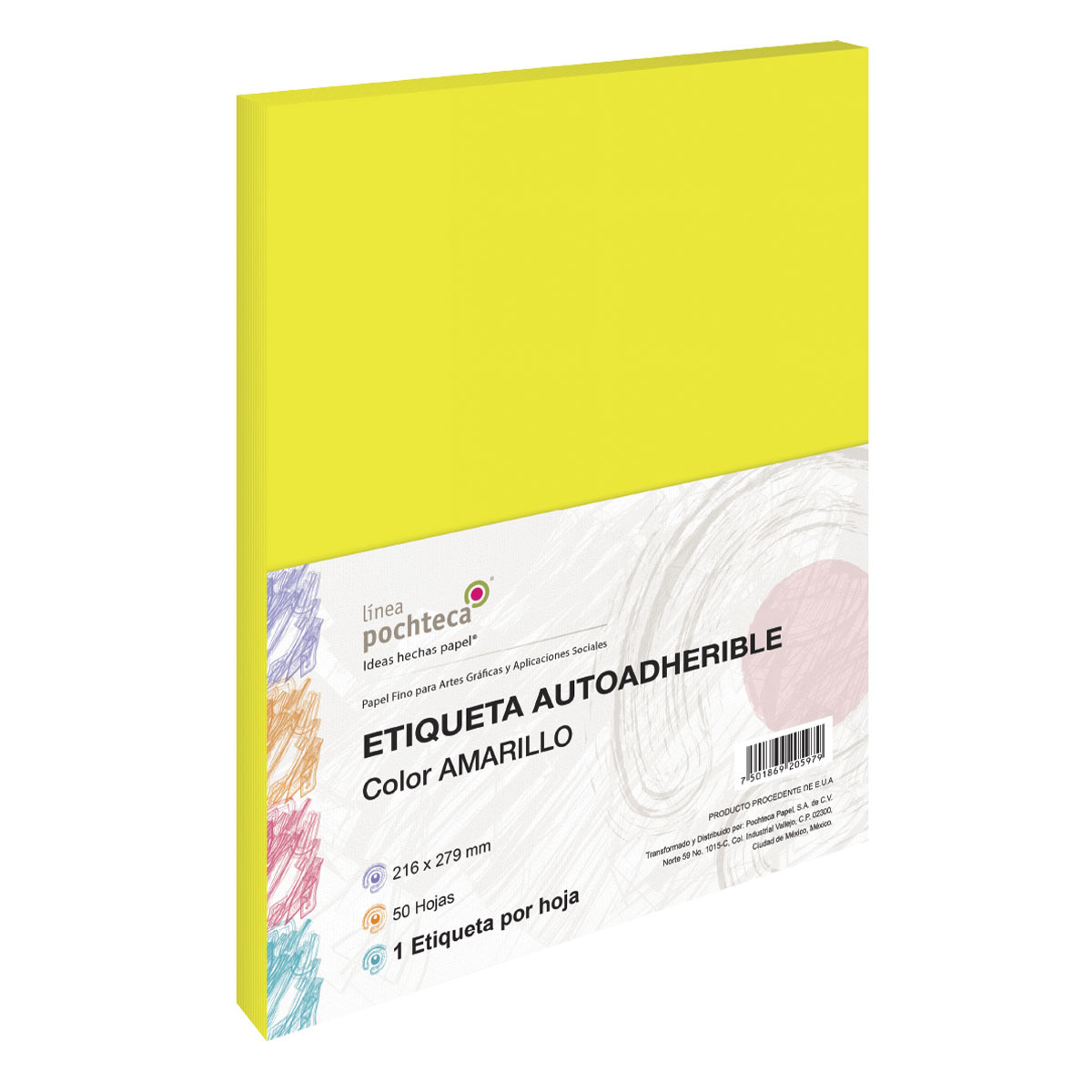 ETQ., AUTOADHERIBLE T/C AMARILLO