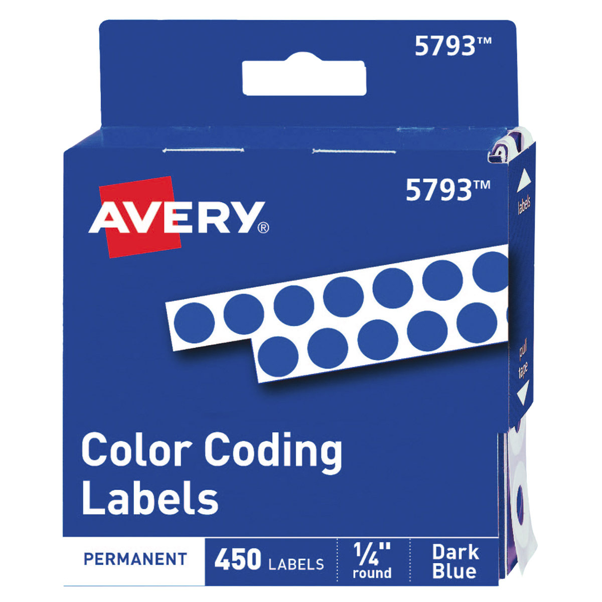 ETIQ CIRC AVERY 1/4  AZ OB 450