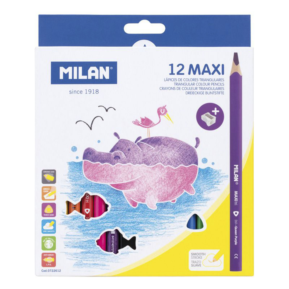 LAPICES DE COLOR MILAN TRIANGULARES 12U
