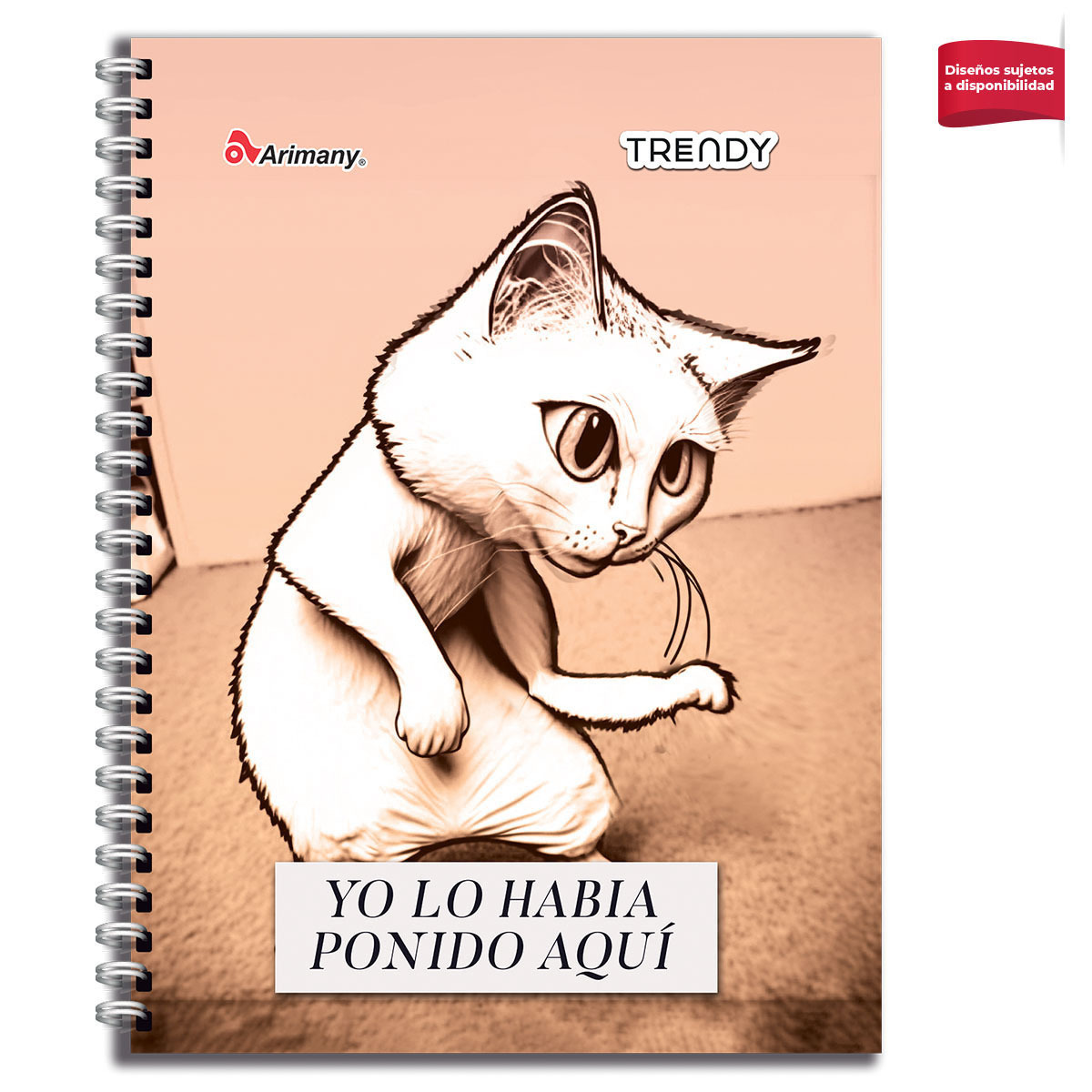 CUADERNO ESPIRAL ARIMANY TRENDY MULTIMATERIAS CUADROS 200H (PASTA SEMI DURA)