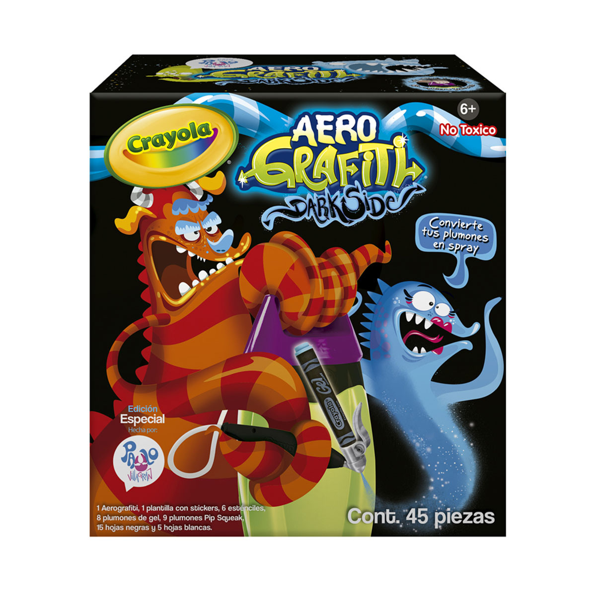 SET DE ACTIVIDADES AEROGRAFITI DARKSIDE CRAYOLA