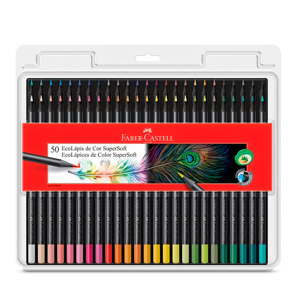 LAPICES DE COLORES FABER CASTELL SUPERSOFT 50U