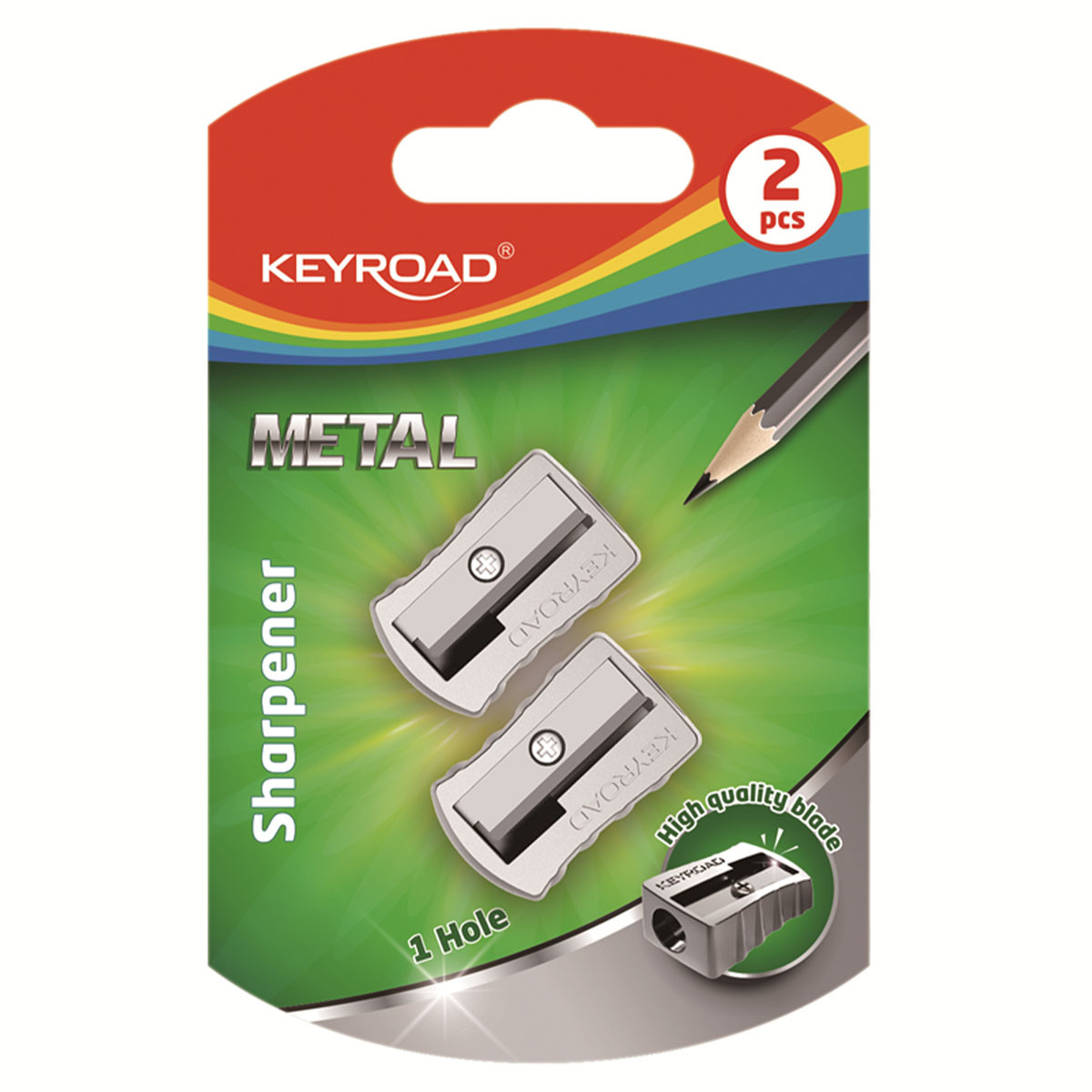 SACAPUNTAS KEYROAD METAL 1O 2U
