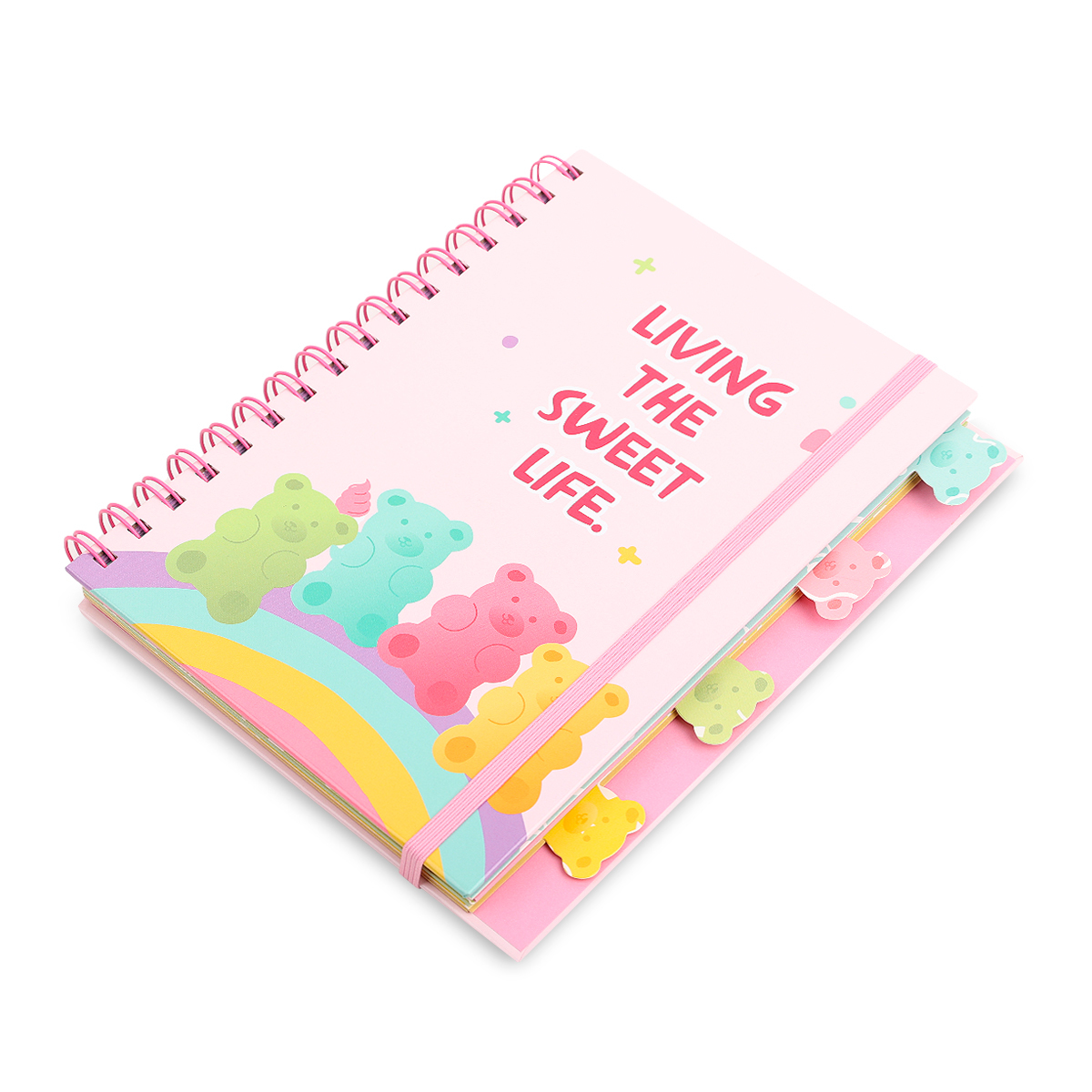 CUADERNO ESPIRAL GUMMY BEAR CON DIVISIONES  100H