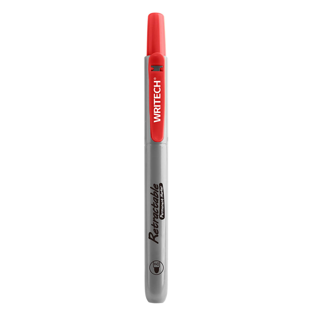 Marcador Permanente Stanger M20 Bullet Color Rojo - Punta Biselada 1-4 Mm, Resistente Al Agua, Sin Xileno Ni Tolueno - Ideal Para Marcar Superficies Varias