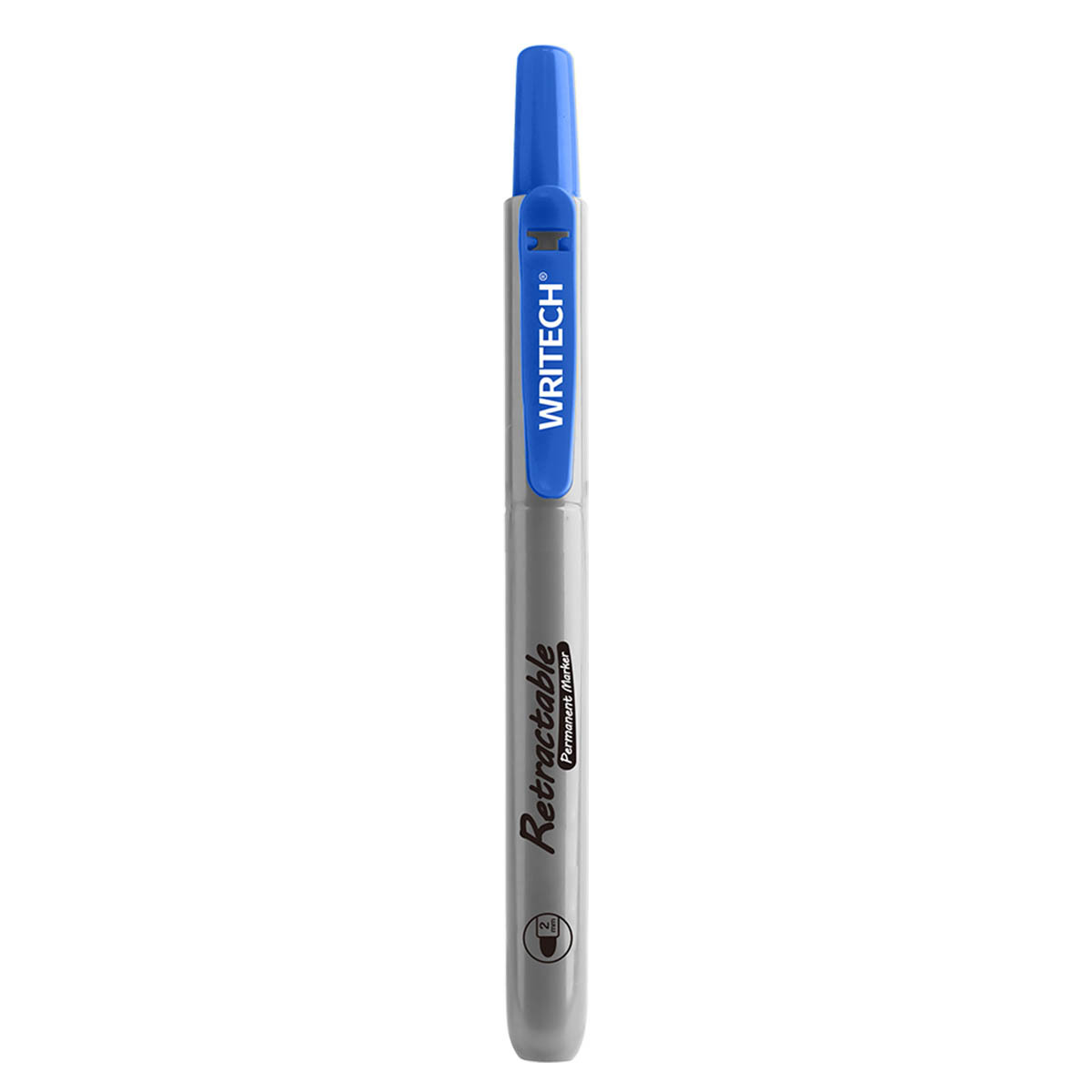MARCADOR PERMANENTE WRITECH RETRACTIL AZUL
