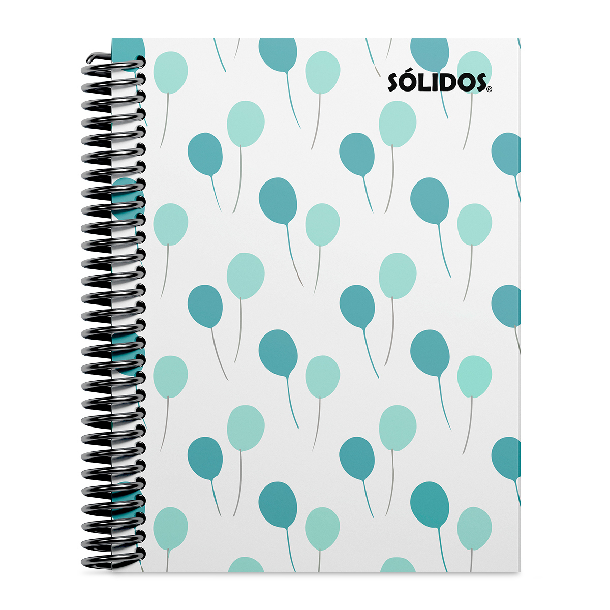 CUADERNO SOLIDO ESPIRAL CARTA PASTA FLEXIBLE GLOBOS 100H LINEAS