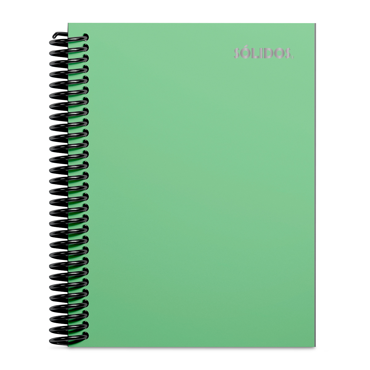 CUADERNO SOLIDO ESPIRAL 1/2 OFICIO PASTA DURA MENTA 100H LINEAS