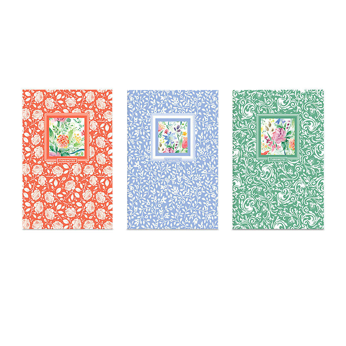 SET LIBRETAS MAKE NOTES 32H 3U COLECCION FLORES SILVESTRES
