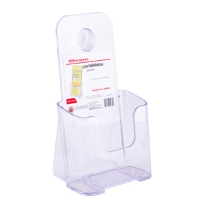 PORTA FOLLETOS SENCILLO ACRILICO 4.375 W X 7.75 H X 3.25 D PORTA FOLLETOS SENCILLO ACRILICO 4.375 W X 7.75 H X 3.25 D