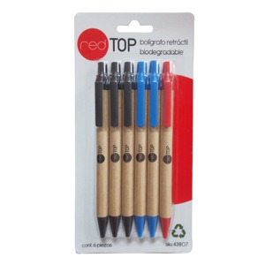 BOLIGRAFO RETRACTIL T/NEGRA BL/6 GREEN BOLIGRAFO RETRACTIL T/NEGRA BL/6 GREEN