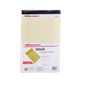 BLOCK DE NOTAS OFFICE DEPOT (ESQUELA, CANARIO)