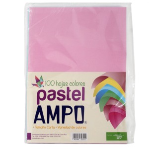 PAPEL COLOR PASTEL SURTIDO 100 HOJAS