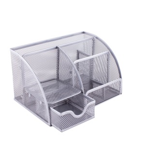ORGANIZADOR RECTANGULO MESH P/ESCRITORIO COLOR PLATA ORGANIZADOR RECTANGULO MESH P/ESCRITORIO COLOR PLATA