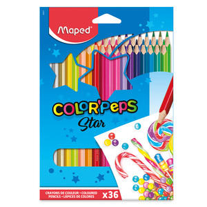 LÁPICES COLOR´PEPS X36 ESTUCHE DE CARTÓN