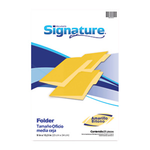 FOLDER AMARILLO OFICIO 25 F