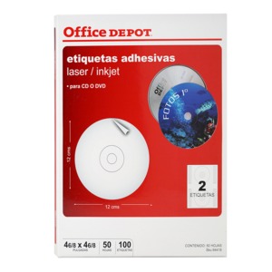 ETIQ P HOJA 2 LASER INKJET CD PAQ 100 ETIQ P HOJA 2 LASER INKJET CD PAQ 100