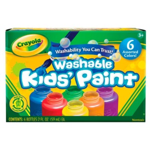 PINTURA LAVABLE PARA NINOS C/6 PINTURA LAVABLE PARA NINOS C/6