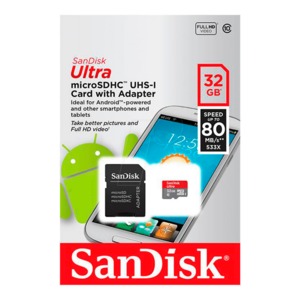 MICRO SDC10 SANDISK ANDROID 32GB+ADAPTADOR MICRO SDC10 SANDISK ANDROID 32GB+ADAPTADOR