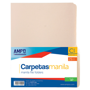 FOLDER MANILA TAMAÑO CARTA (25 UNIDADES)