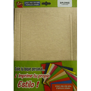 DIPLOMAS MARFIL ANTIGUO 176G P/10 T/C DIPLOMAS MARFIL ANTIGUO 176G P/10 T/C