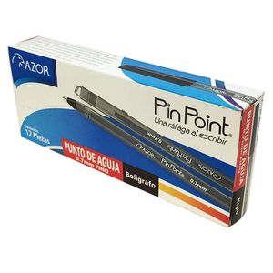 BOLIGRAFO AZOR PIN POINT PUNTO DE AGUJA 0.7MM FINO 12U NEGRO BOLIGRAFO AZOR PIN POINT PUNTO DE AGUJA 0.7MM FINO 12U NEGRO
