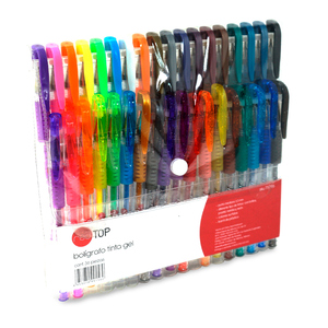 BOLÍGRAFO BARRIL TGEL, PTO MEDIANO 1.0MM , DIFERENTE TIPO DE TINTAS, BRILLO, METÁLICA, NEON, 36PZ