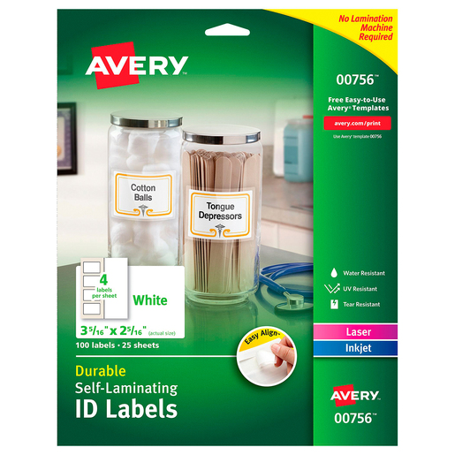 ETIQUETA AUTOLAMINADA 6.6 X 8.4 CM LASER/INKJET PAQ 100