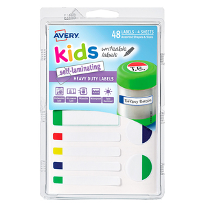 ETIQUETAS AUTOLAMINABLES KIDS COLORES NEÓN PAQ 48 ETIQUETAS AUTOLAMINABLES KIDS COLORES NEÓN PAQ 48