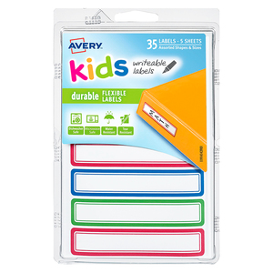 ETIQ RECTANGULAR DURABLE P/NIÑOS 35U