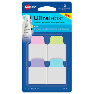 ETIQ.MINI ULTRA TABS COL. PASTEL 40U ETIQ.MINI ULTRA TABS COL. PASTEL 40U