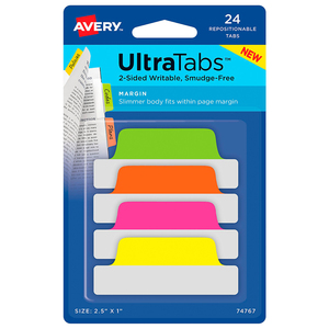 ETIQ.MINI ULTRA TABS COL. NEON 24U