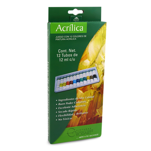 ESTUCHE COLORES ACRILICOS C/12 ESTUCHE COLORES ACRILICOS C/12