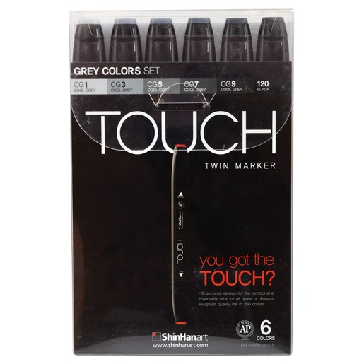 MARCADOR TOUCH TWIN BRUSH PQ/6