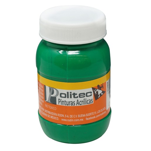 PINTURA ACRILICA VERDE CLARO POLITEC N312 100ML PZ