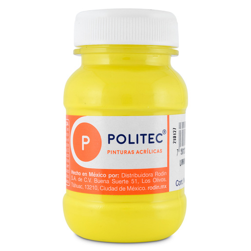PINTURA ACRILIICA LIMON HANZA POLITEC N307 100ML PZ
