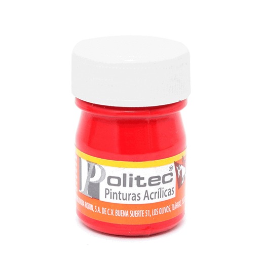 PINTURA ACRILICA ROJO TOLUIDINO POLITEC N309 20ML PZ