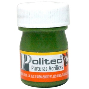 PINTURA ACRILICA VERDE HOJA POLITEC 20ML PZ PINTURA ACRILICA VERDE HOJA POLITEC 20ML PZ
