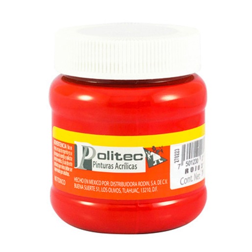 PINTURA ACRILICA ROJO ACRILICO POLITEC N314 250ML