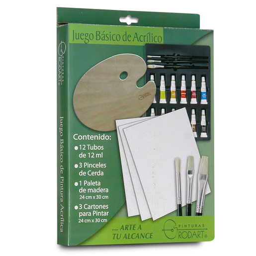 JUEGO BASICO DE PINTURA ACRILICA RODART