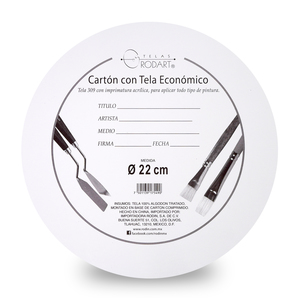 CARTON C/TELA REDONDO 22 CM PZ CARTON C/TELA REDONDO 22 CM PZ