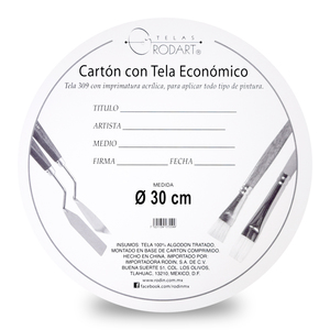 CARTON C/TELA REDONDO 30 CM PZ